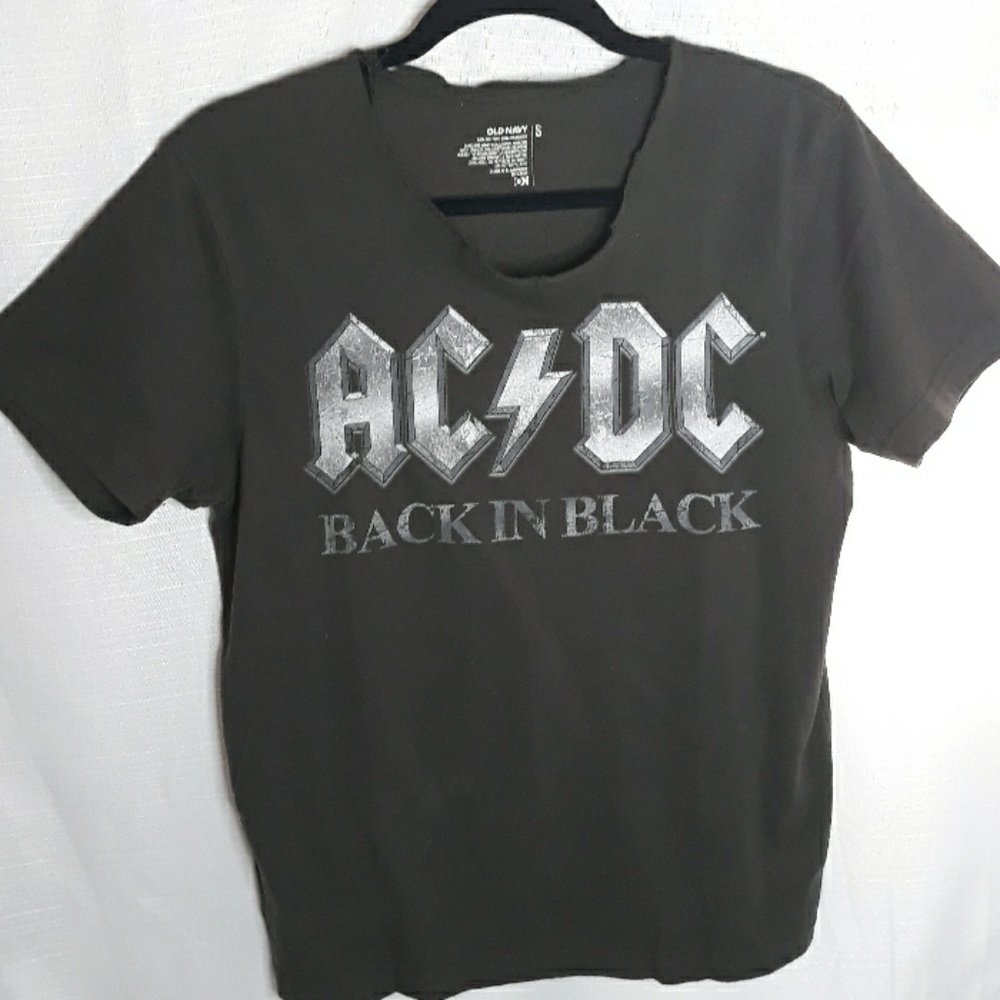 AC DC distressed neck  Old Navy t-shirt